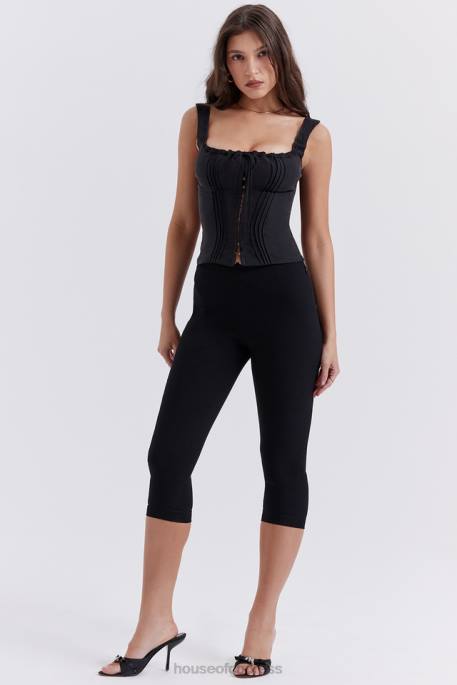 House of CB Halima Black Capri Trousers Clothing 4H6N865