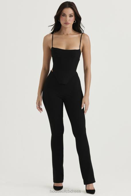 House of CB Laurel Black High Waisted Trousers Clothing 4H6N897