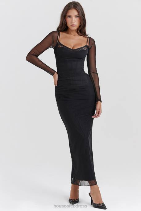 House of CB Katarina Black Maxi Dress Clothing 4H6N147