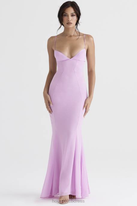 House of CB Loren Pink Maxi Dress Clothing 4H6N393