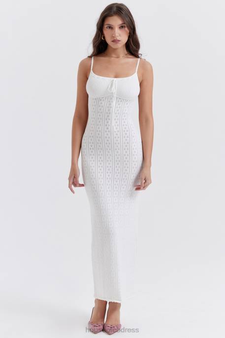 House of CB Myla White Knit Maxi Dress Clothing 4H6N262