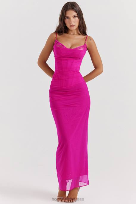 House of CB Nalini Fuchsia Maxi Dress Clothing 4H6N197