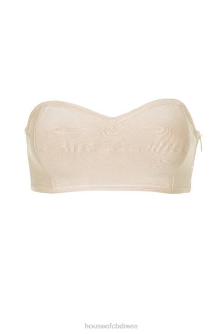 House of CB Naked Beige Bandage Strapless Bra Clothing 4H6N1311