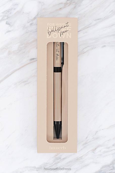 House of CB Black & Beige HOCB Ballpoint Pen Gifts 4H6N1330