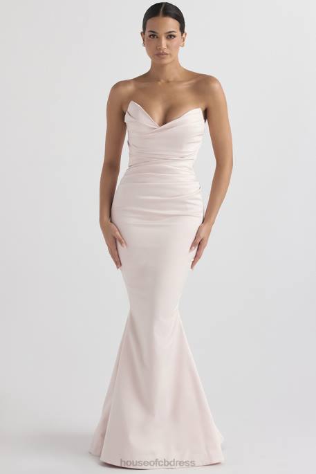 House of CB Fleur Blush Satin Strapless Gown Weddings 4H6N1146